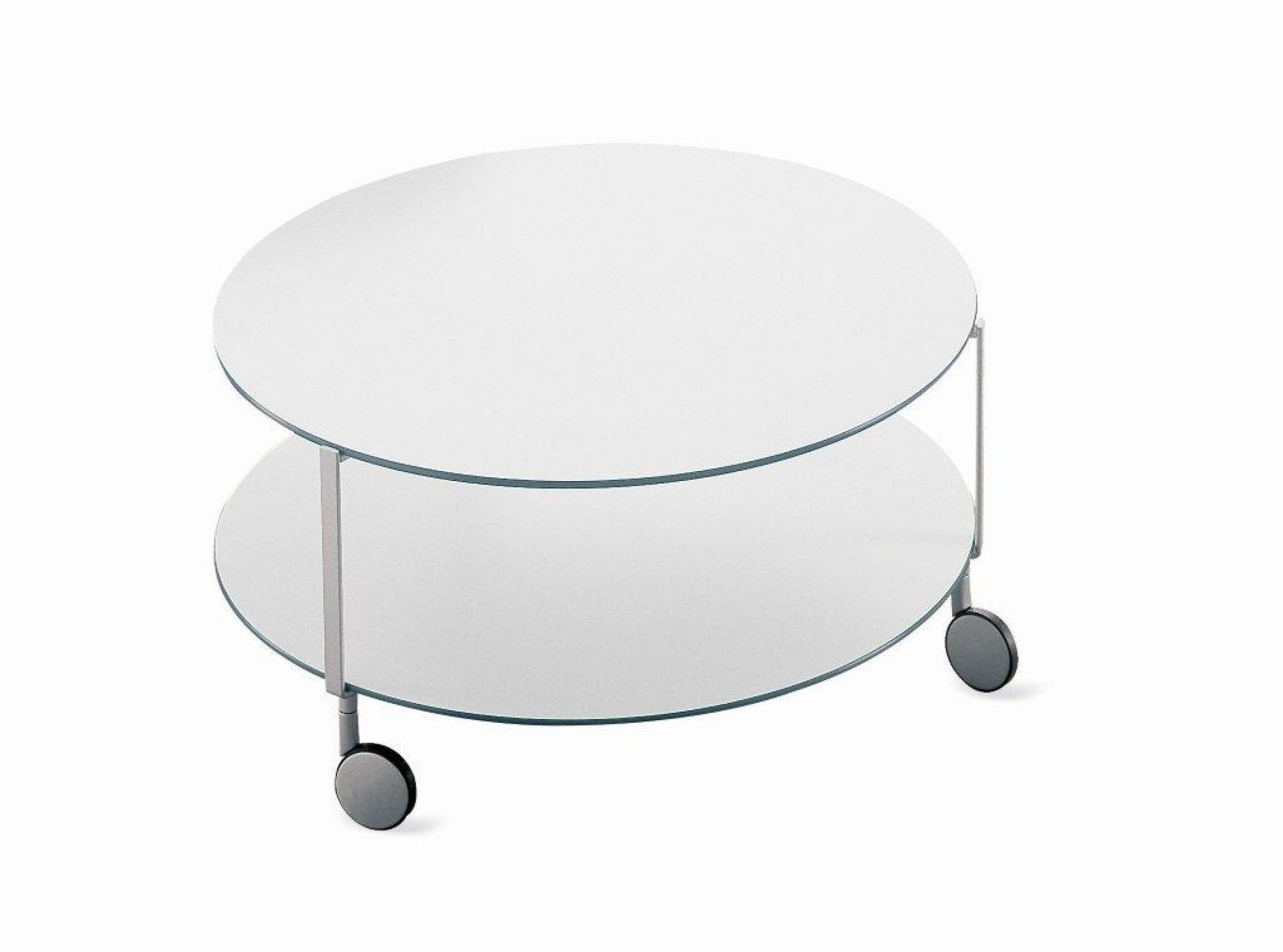Giro table Zanotta | Ø 50 x H 53,5 / massiv weißes